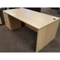 Blonde Single Pedestal Straight Desk